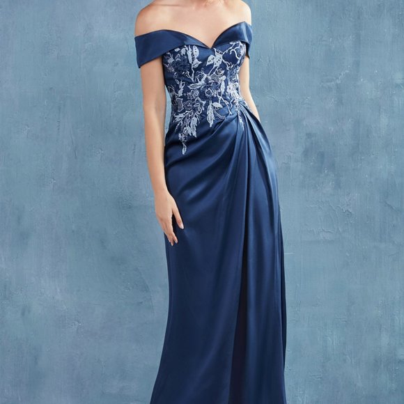 Andrea & Leo Dresses & Skirts - Off the Shoulder Satin Gown ALA0955